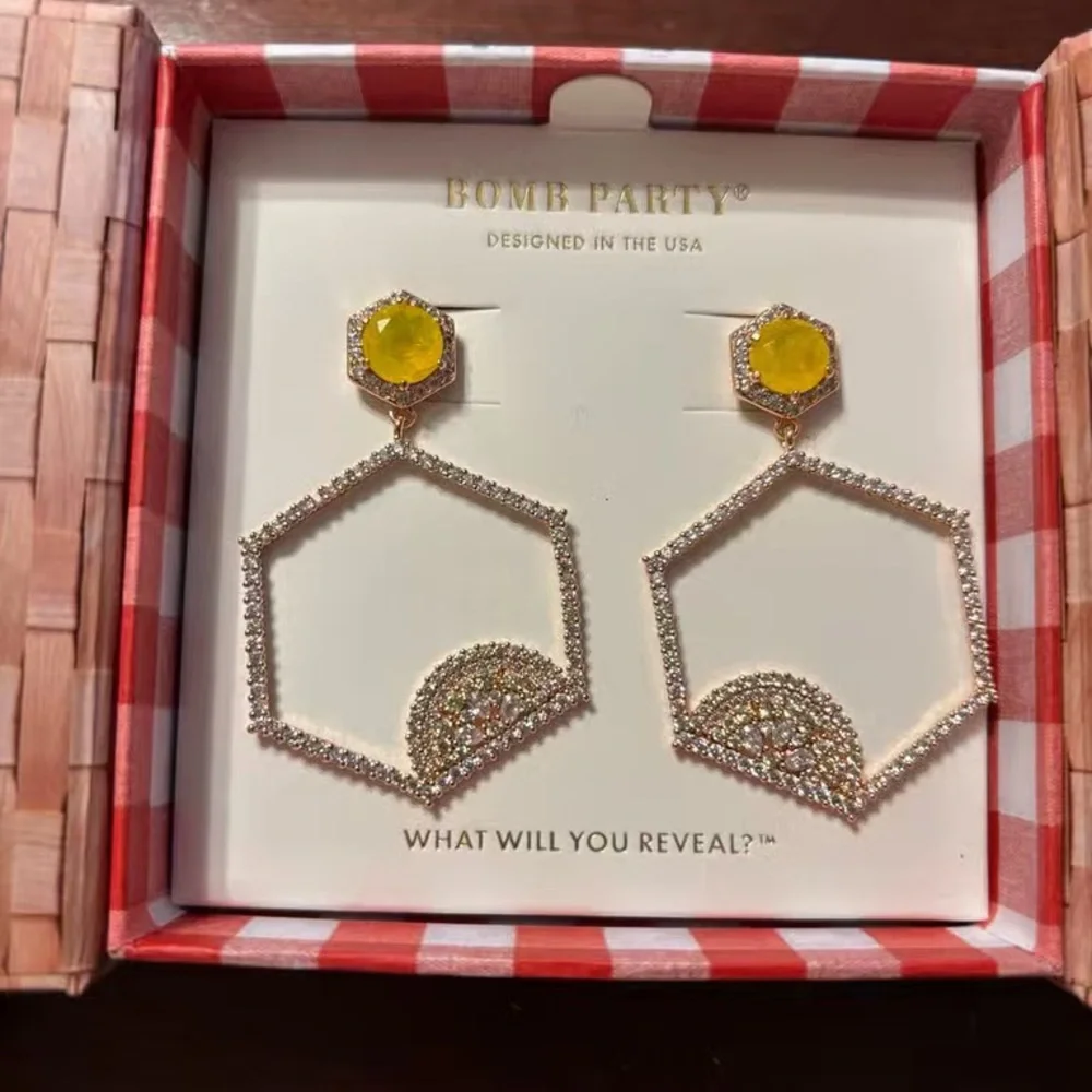 Bomb Party Multicolor Flower Drop Earrings